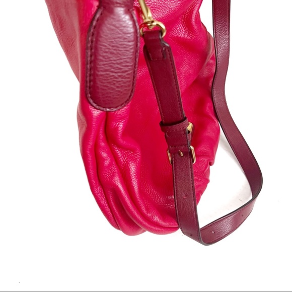 Marc by Marc Jacobs Red Leather New Q Hillier Hobo - Picture 7 of 11